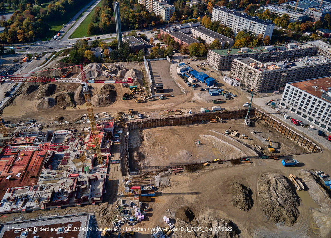 13.10.2022 - Baustelle Alexisquartier und Pandion Verde in Neuperlach